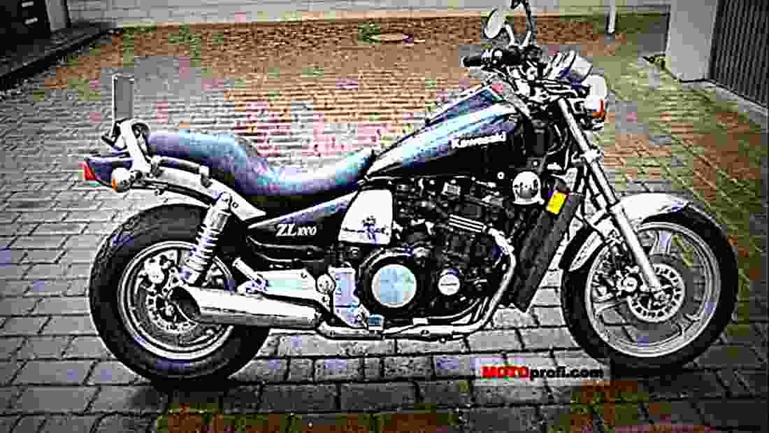 Kawasaki ZL 1000 (reduced effect) 1987 4 motorbike A4 Photo Print
