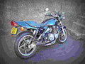 Kawasaki ZR 400 G 1990 4 motorbike A4 Photo Print