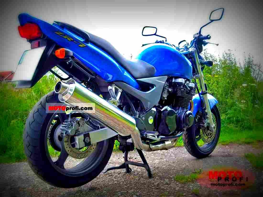 Kawasaki ZR 7 2001 5 motorbike A4 Photo Print