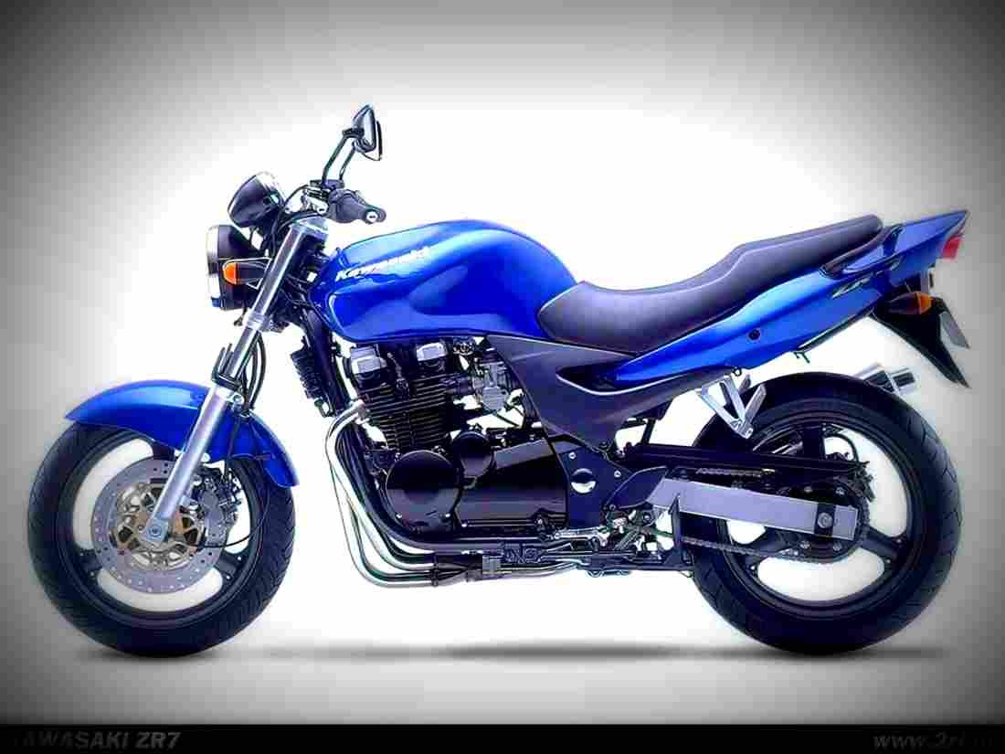Kawasaki ZR 7 2001 6 motorbike A4 Photo Print