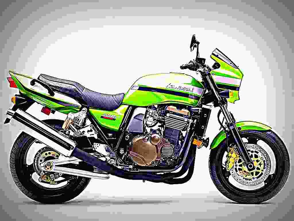 Kawasaki ZRX 1200 R 2003 2 motorbike A4 Photo Print