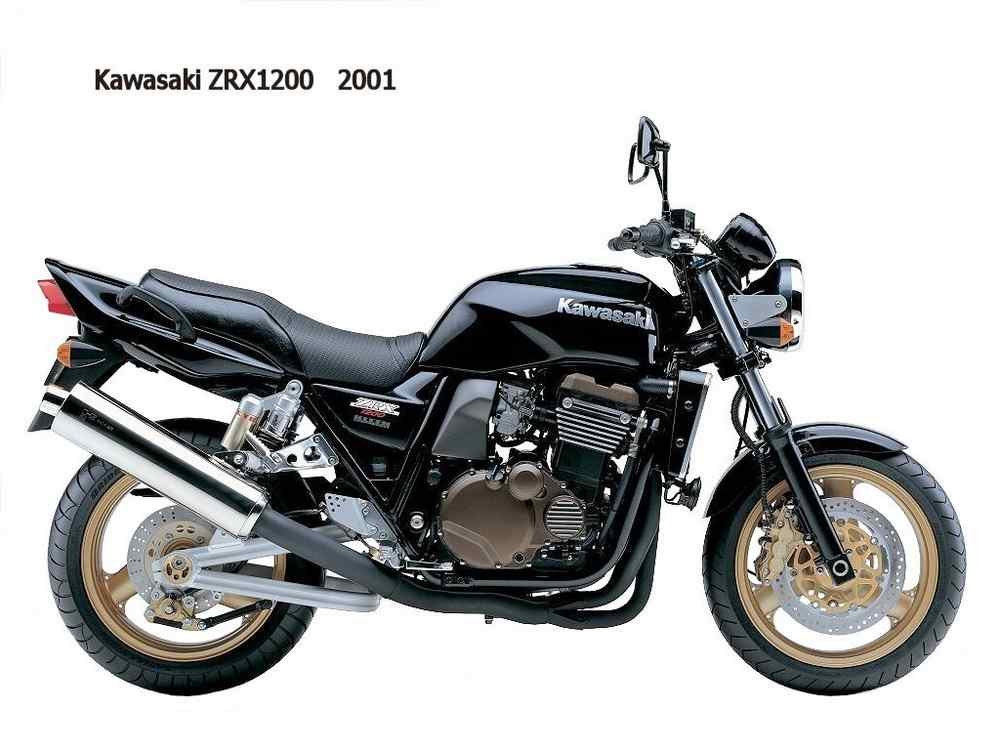 Kawasaki ZRX1200 2001 motorbike A4 Photo Print