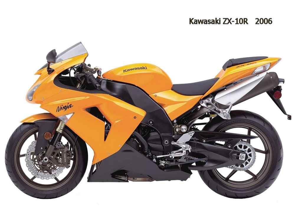 Kawasaki ZX 10R 2006 motorbike A4 Photo Print
