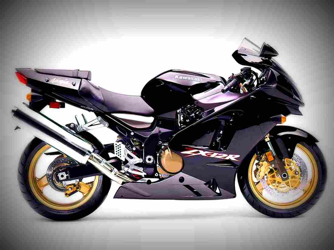 Kawasaki ZX 12 2008 1 motorbike A4 Photo Print