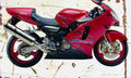 Kawasaki ZX 12R 2001 Aged Vintage A4 Photo Print