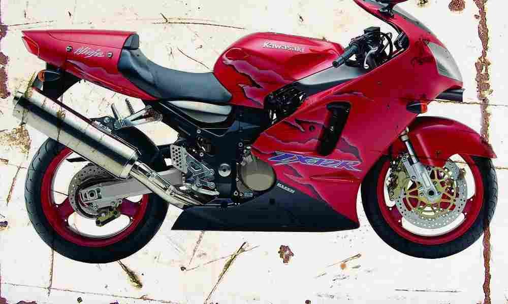 Kawasaki ZX 12R 2001 Aged Vintage A4 Photo Print