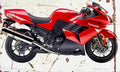 Kawasaki ZX 14 2006 Aged Vintage A4 Photo Print