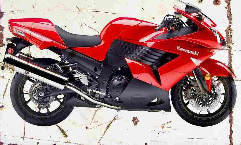 Kawasaki ZX 14 2006 Aged Vintage A4 Photo Print