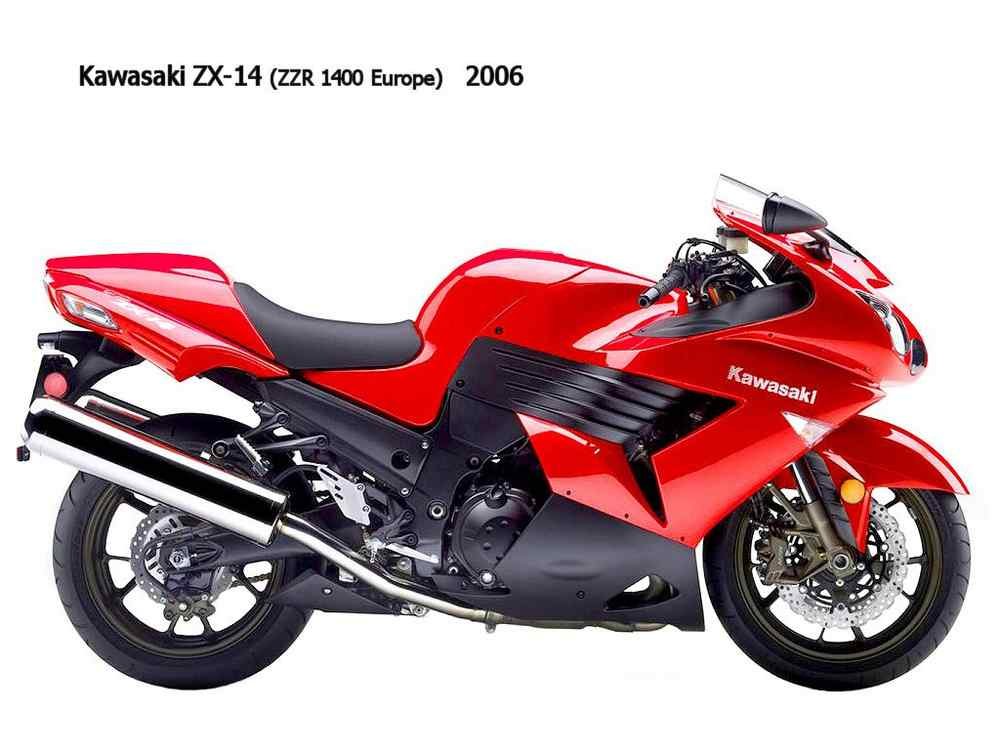 Kawasaki ZX 14 2006 motorbike A4 Photo Print