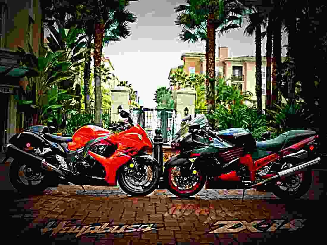 Kawasaki ZX 14 2008 5 motorbike A4 Photo Print