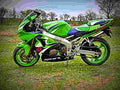 Kawasaki ZX 6R Ninja 1997 4 motorbike A4 Photo Print