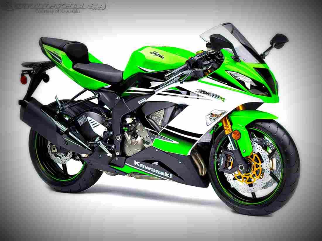 Kawasaki ZX 6R Ninja 600cc 1 motorbike A4 Photo Print