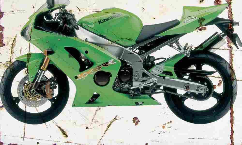 Kawasaki ZX 6RR 2003 Aged Vintage A4 Photo Print