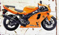 Kawasaki ZX 7R 2003 Aged Vintage A4 Photo Print