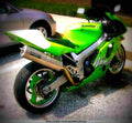 Kawasaki ZX 7RR Ninja 1998 2 motorbike A4 Photo Print