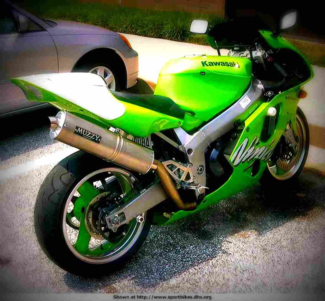 Kawasaki ZX 7RR Ninja 1998 2 motorbike A4 Photo Print