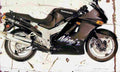 Kawasaki ZX11 1994 Aged Vintage A4 Photo Print
