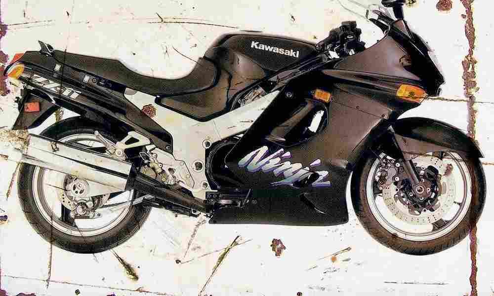 Kawasaki ZX11 1994 Aged Vintage A4 Photo Print
