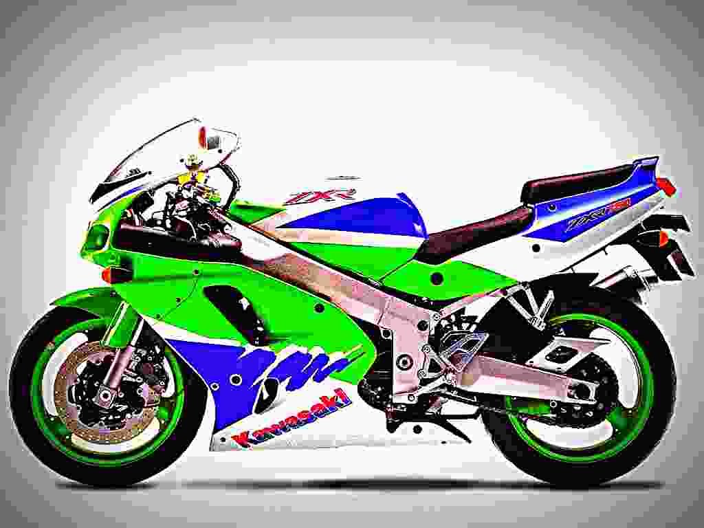 Kawasaki ZXR 750 1993 1 motorbike A4 Photo Print