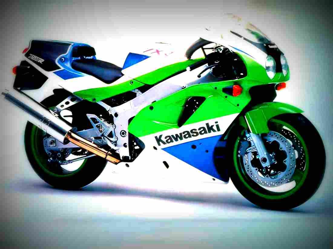 Kawasaki ZXR 750 1995 1 motorbike A4 Photo Print
