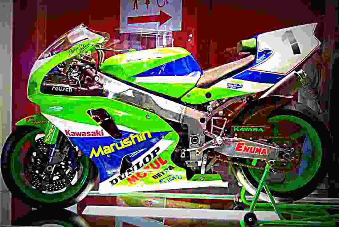 Kawasaki ZXR 750 1995 3 motorbike A4 Photo Print