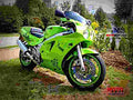 Kawasaki ZXR 750 R (reduced effect) 1991 3 motorbike A4 Photo Print