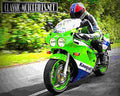 Kawasaki ZXR 750 R (reduced effect) 1991 4 motorbike A4 Photo Print