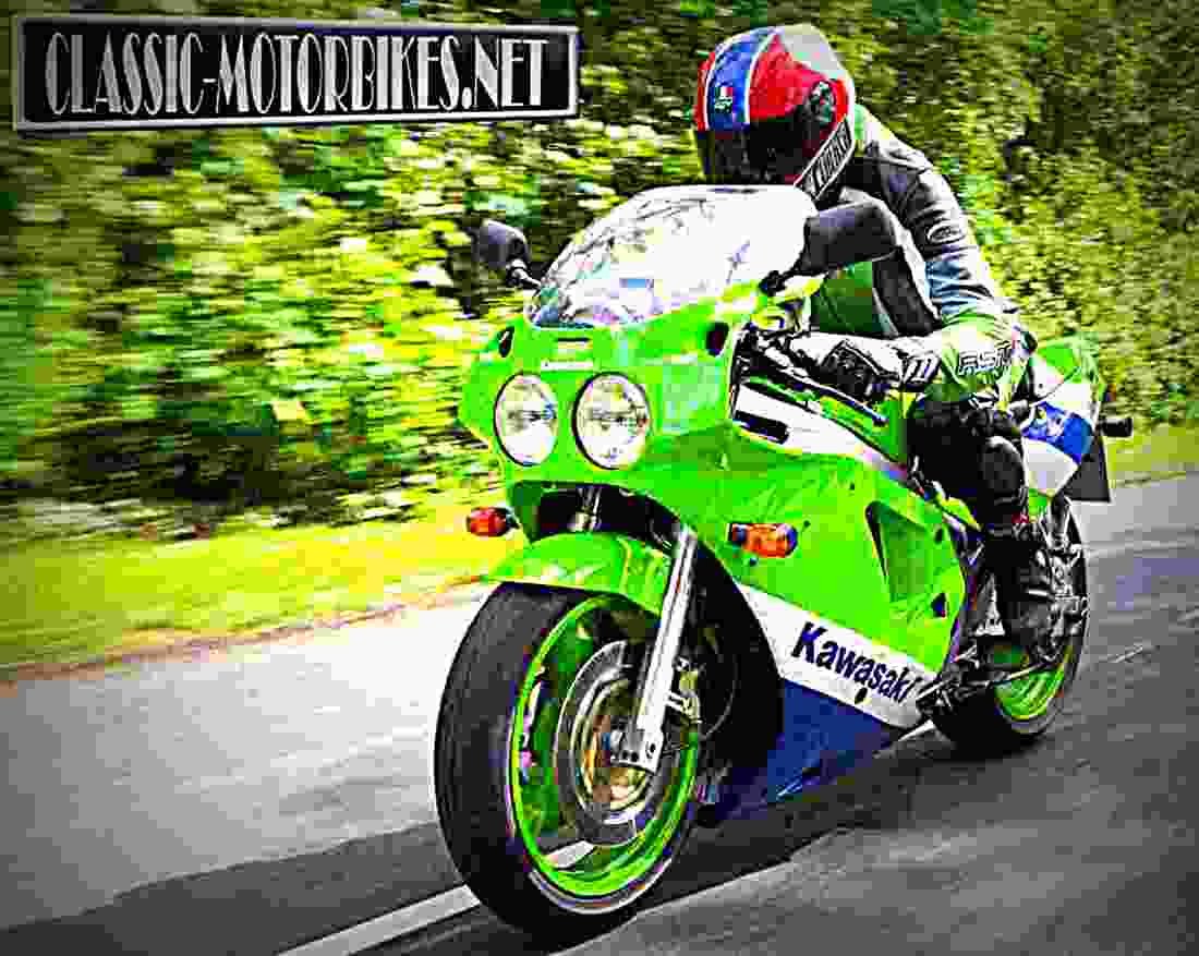 Kawasaki ZXR 750 R (reduced effect) 1991 4 motorbike A4 Photo Print
