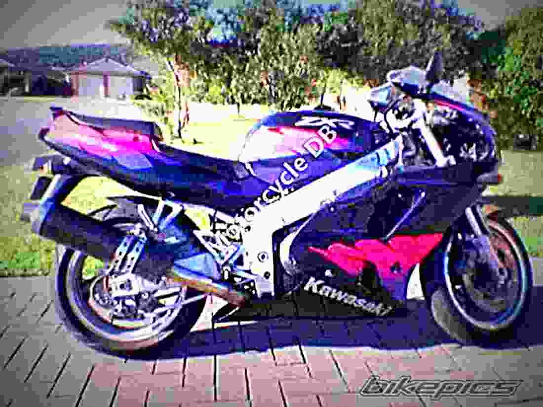 Kawasaki ZXR 750 R (reduced effect) 1991 6 motorbike A4 Photo Print