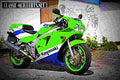 Kawasaki ZXR 750 R (reduced effect) 1992 1 motorbike A4 Photo Print