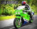 Kawasaki ZXR 750 (reduced effect) 1992 1 motorbike A4 Photo Print
