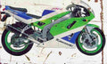 Kawasaki ZXR400 1991 Aged Vintage A4 Photo Print