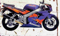 Kawasaki ZXR750 1995 Aged Vintage A4 Photo Print