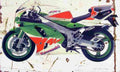 Kawasaki ZXR750R 1993 Aged Vintage A4 Photo Print
