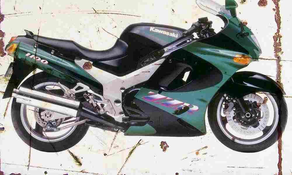 Kawasaki ZZ R1100 1993 Aged Vintage A4 Photo Print