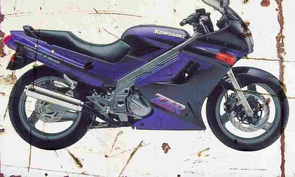Kawasaki ZZ R250 1991 Aged Vintage A4 Photo Print