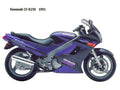 Kawasaki ZZ R250 1991 motorbike A4 Photo Print