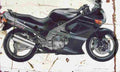 Kawasaki ZZ R600 1992 Aged Vintage A4 Photo Print