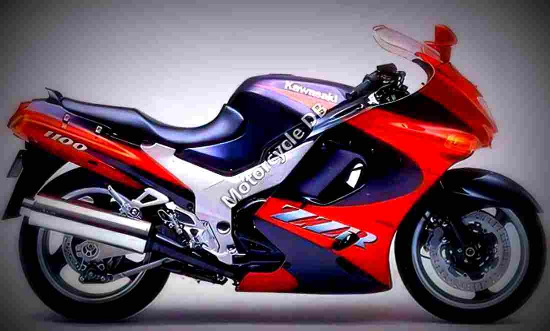 Kawasaki ZZR 1100 (reduced effect) 1990 5 motorbike A4 Photo Print