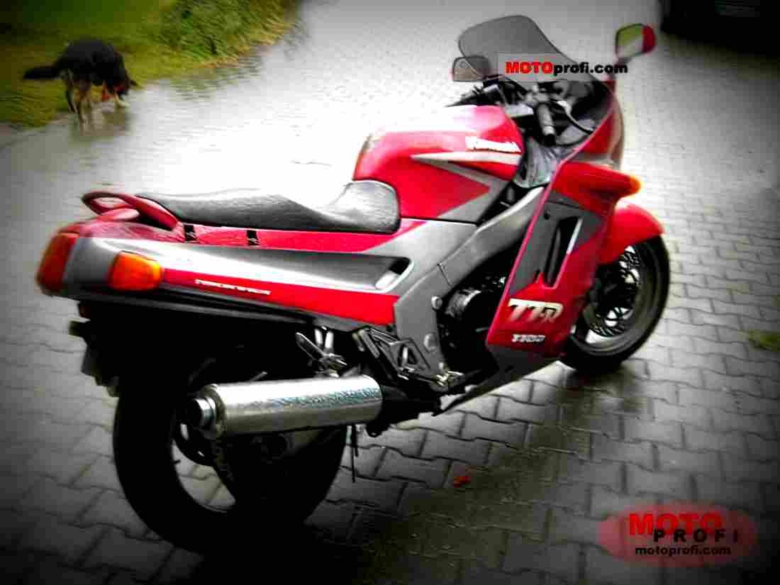 Kawasaki ZZR 1100 (reduced effect) 1992 1 motorbike A4 Photo Print