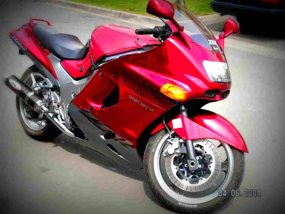 Kawasaki ZZR 1100 (reduced effect) 1992 5 motorbike A4 Photo Print