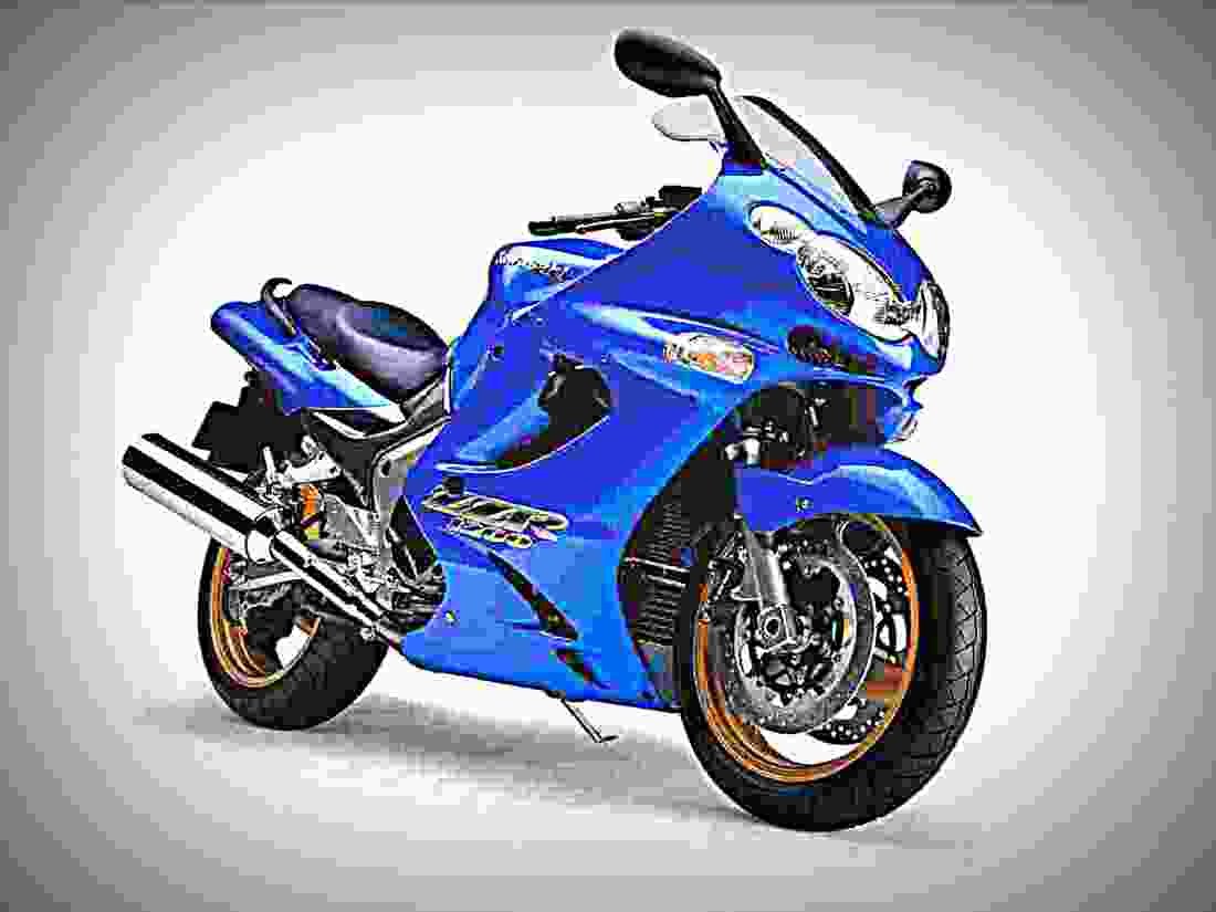 Kawasaki ZZR 1200 2004 1 motorbike A4 Photo Print