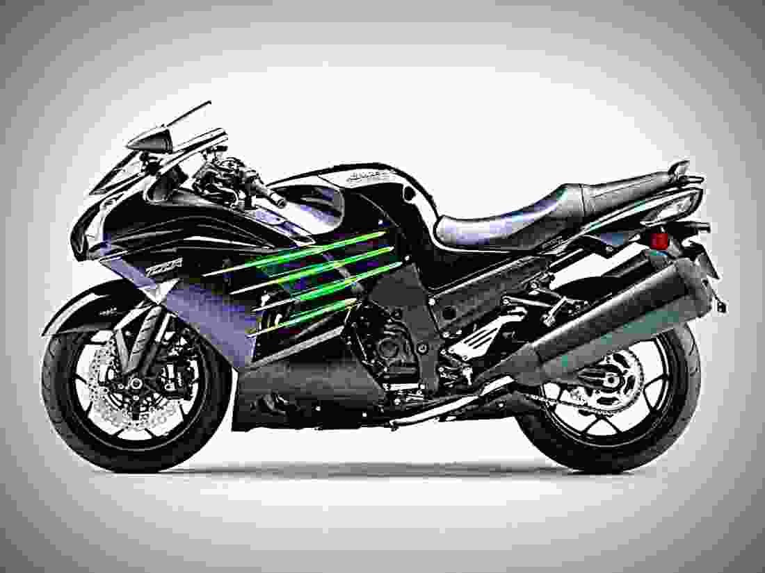 Kawasaki ZZR 1400 2017 1 motorbike A4 Photo Print