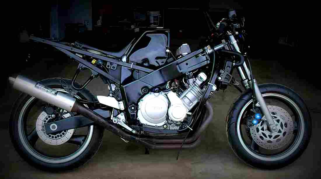 Kawasaki ZZR 400 1990 3 motorbike A4 Photo Print