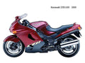 Kawasaki ZZR1100 2000 motorbike A4 Photo Print