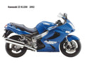 Kawasaki ZZR1200 2002 motorbike A4 Photo Print