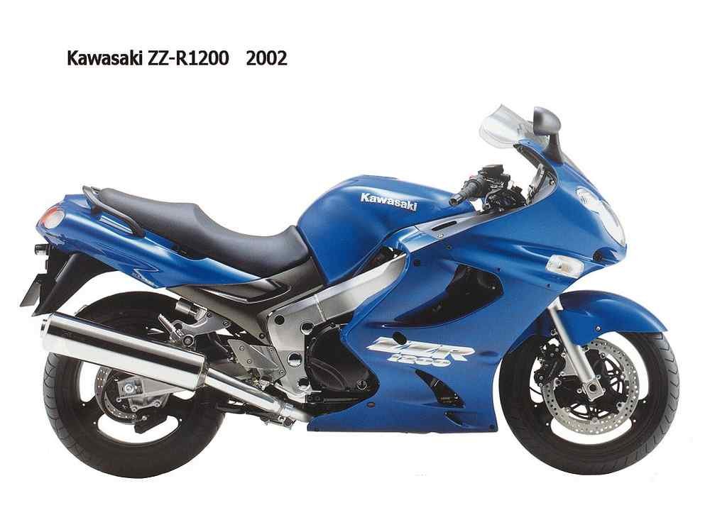 Kawasaki ZZR1200 2002 motorbike A4 Photo Print