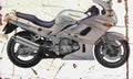 Kawasaki ZZR600 1998 Aged Vintage A4 Photo Print