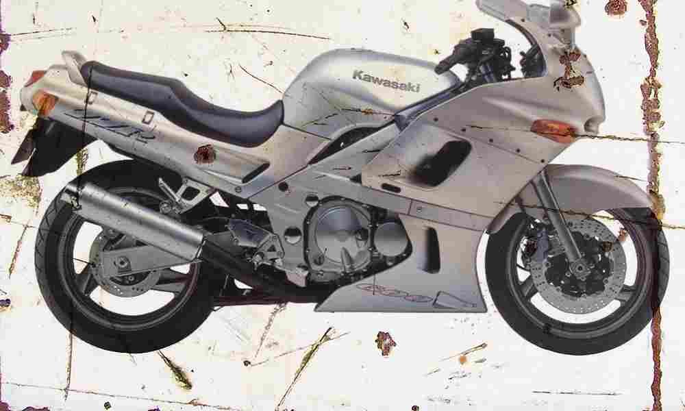 Kawasaki ZZR600 1998 Aged Vintage A4 Photo Print