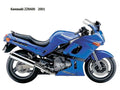 Kawasaki ZZR600 2001 motorbike A4 Photo Print